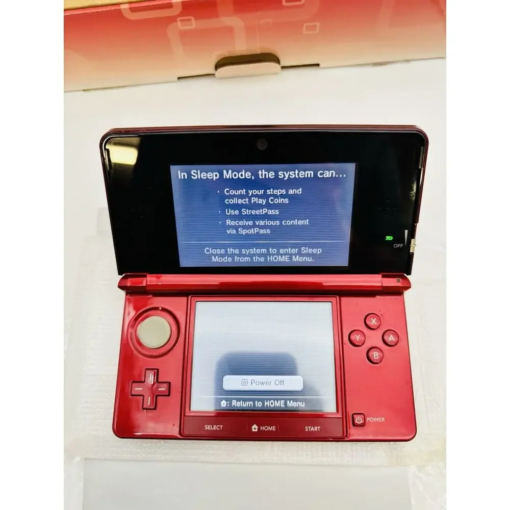 Nintendo 3DS Flare Red Complete in Box CIB Excellent Condition CRT-001